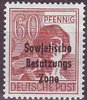 195A Deutsche Post Sowjetische Besatzungs Zone 60 Pfennig