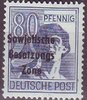196 Deutsche Post Sowjetische Besatzungs Zone 80 Pfennig