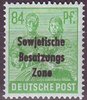 197 Deutsche Post Sowjetische Besatzungs Zone 84 Pfennig