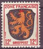 6 Französische Zone Briefpost 12 Pf Briefmarke