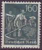190 Freimarke Schnitter 160 Pf Deutsches Reich