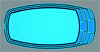 GFK Becken Polyesterbecken oval 600 x 300 x 150 cm mit Stirntreppe
