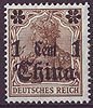 38 Deutsche Post in China 1 Cent auf 3 Pf Briefmarke Deutsche Auslandspostämter