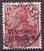 9 Marocco 10 Centimos Deutsche Post Marokko