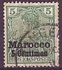8 II Marocco 5 Centimos Reichspost Marocco