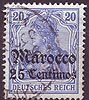24 Marocco 25 Centimos Deutsche Post Marokko