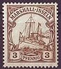 13 Marshall Inseln 3 Pf Briefmarke Deutsche Kolonien