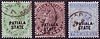 Patiala Indien 13 bis 17 Indian Stamps India