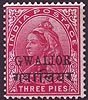Gwalior 29 ungestempelt Indien Indian Stamps India