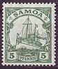 8 SAMOA 5 Pf Briefmarke Deutsche Kolonien