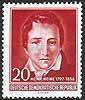 517 Heinrich Heine 20 Pf  Briefmarke DDR