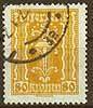 377 Freimarke 80 K Republik Österreich Briefmarke, 2. Wahl