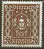398B Freimarke Frauenkopf 20 K Republik Österreich Briefmarke