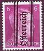 678 b Adolf Hitler Österreich 6 Pf mit Gitteraufdruck
