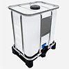 IBC Container 300 Liter auf PE Palette. Ausgleichsbehälter für Kältemittel