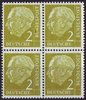 4x 177x Theodor Heuss 2 Pf Deutsche Bundespost