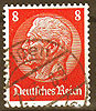 Plattenfehler 485 I Paul von Hindenburg 8 Pf Deutsches Reich