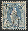 Schweiz 89 Ca Briefmarken Helvetia 25 C