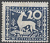 146 Hirsch Bezirksmarke 20 Pf Altdeutschland Württemberg Dienstmarke