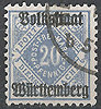 140b Ziffer in Raute mit Aufdruck 20 Pf Altdeutschland Württemberg Dienstmarke