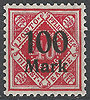 167 Ziffer in Raute mit Aufdruck 100 auf 40Pf Altdeutschland Württemberg Dienstmarke
