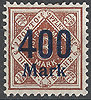 170 Ziffer in Raute mit Aufdruck 400M auf 3M Altdeutschland Württemberg Dienstmarke