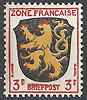 2 ax Wappen Französische Zone 3 Pf Allgemeine Ausgabe