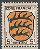 3 aw Wappen Französische Zone 5 Pf Allgemeine Ausgabe