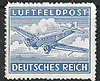 1 Bx Zulassungsmarke für Luftfeldpostbriefe Deutsches Reich sägezahnartig