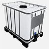 IBC Container 600 Liter auf PE Palette. Ausgleichsbehälter für Kältemittel