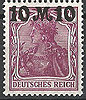 157 II Germania 10 M auf 75 Pf Deutsches Reich