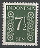19 C Ziffernzeichnung Indonesia 7.1/2 Sen Indonesien
