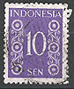 20 C Ziffernzeichnung Indonesia 10 Sen Indonesien