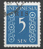 44 Ziffernzeichnung RIS Indonesia 5 Sen Indonesien