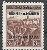 16 Marken der Tschechoslowakei 3 Kč Böhmen und Mähren