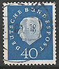 305 y Theodor Heuss 40 Pf Deutsche Bundespost