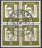 Vierer Block,199 Bedeutende Deutsche 5 Pf Deutsche Bundespost Berlin