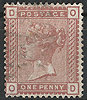 56 Viktoria stamp Einfassung rechteckig ONE PENNY Great Britain