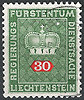 Dienstmarke 48 Fürstenkrone 30 Rp Fürstentum Liechtenstein stamps