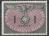 13 Dienstmarke 1 Zloty Generalgouvernement