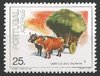 381 Portugal Azoren 25 Ochsenkarren Briefmarke Açores