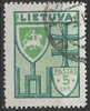 395 Wappen 5 cnt Lietuva Briefmarke Litauen