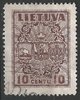 396 Wappen Kaunas 10 Centų Lietuva Briefmarke Litauen