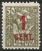 147 Schnitter 1 Cent auf 50 Sk Lietuva Briefmarke Litauen