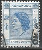 184 Elisabeth II Hongkong Forty Cents stamps