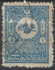 89 A Inlandspost Tugra im kleinen Kreis 1 Piastre Türkei Briefmarke