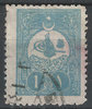 137 C Tugra im grossen Kreis 1 Piastre Türkei Briefmarke