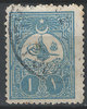 137 E Tugra im grossen Kreis 1 Piastre Türkei Briefmarke