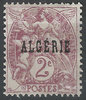 3 Algerien Engel 2 centimes mit Aufdruck Algerie
