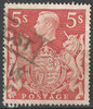 213 George VI. Postage 5 S Revenue stamps Great Britain